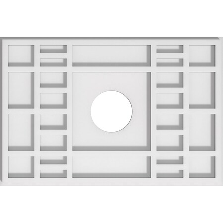 Beaux Architectural Grade PVC Ceiling Medallion, 16"W x 10 5/8"H x 3"ID x 5 1/2"C x 1"P, One-Piece